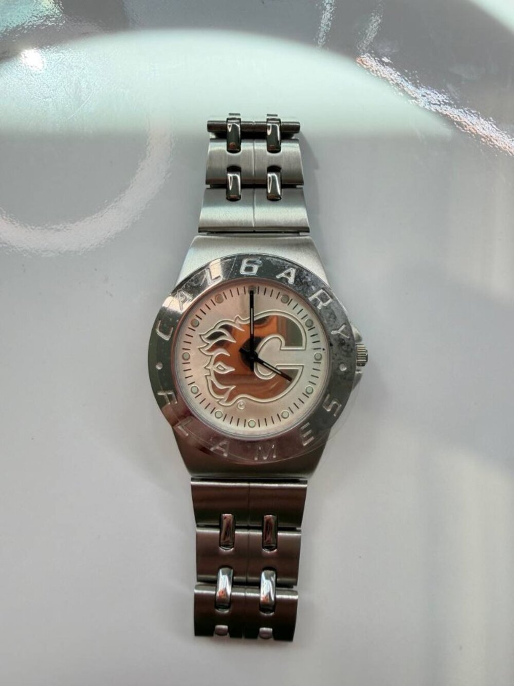 Calgary Flames Stainless Steel Watch – NHL Fan Edition